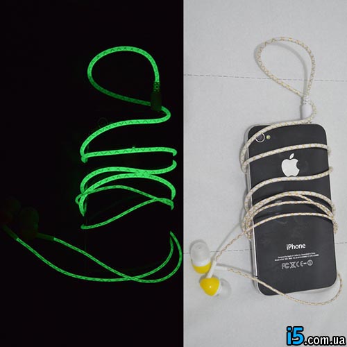 Навушники світяться Glow neon для Iphone Навушники світяться Glow neon для Iphone