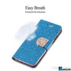 Чохол книжка синій зі стразами на Iphone 6/6s Чохол книжка синій зі стразами на Iphone 6/6s