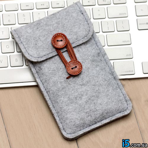 Чохол сірий фетр на Iphone 6 plus Чохол сірий фетр на Iphone 6 plus