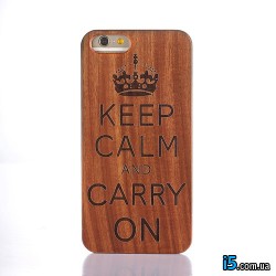 Чохол Дерев'яний Keep Calm на Iphone 6/6s