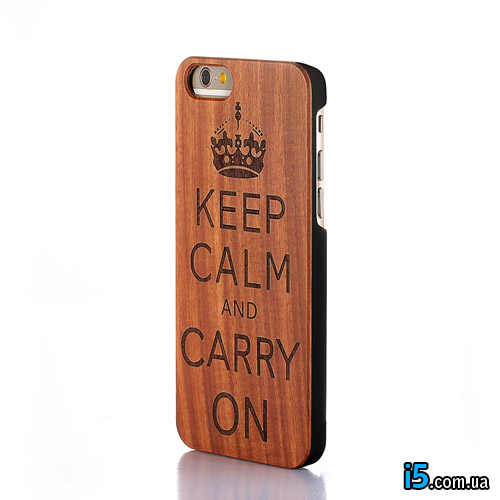 Чохол Дерев'яний Keep Calm на Iphone 6/6s