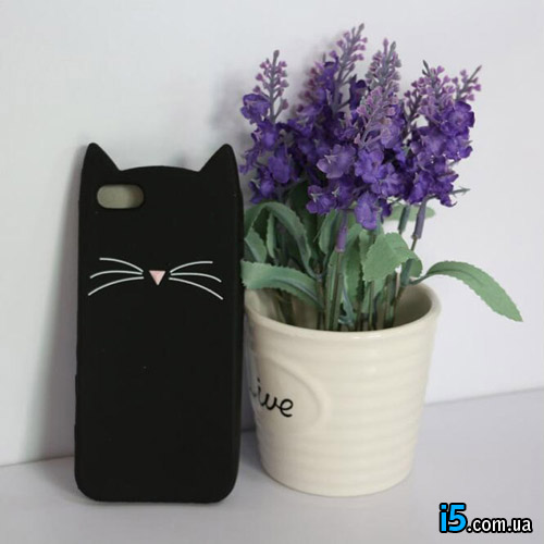 Чохол чорний котик на Iphone 8 PLUS Чохол чорний котик на Iphone 8 PLUS