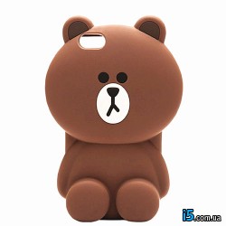 Чохол коричневий ведмедик у Iphone 7 PLUS