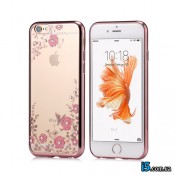 Чохол рожевий зі стразами на Iphone 8 PLUS