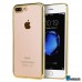 Чохол силіконовий золото на Iphone 8