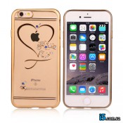 Чохол серце зі стразами на Iphone 8 PLUS
