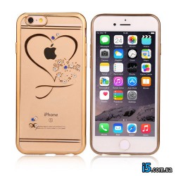 Чохол серце зі стразами на Iphone 8 PLUS Чохол серце зі стразами на Iphone 8 PLUS