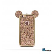 Чохол силіконовий Міккі блискітки на Iphone 8