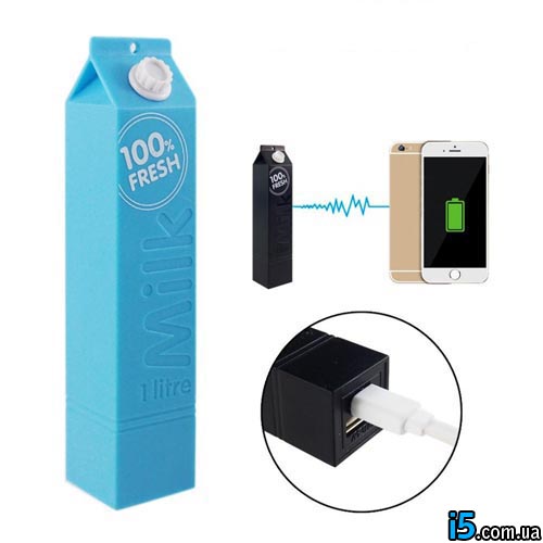 Зарядний пристрій Powerbank Молоко 2000 mah Зарядний пристрій Powerbank Молоко 2000 mah